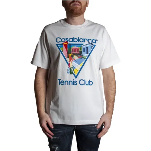 La Joueuse T-Shirt with Print , male, Sizes: XL, L, 2XL - Casablanca - Modalova