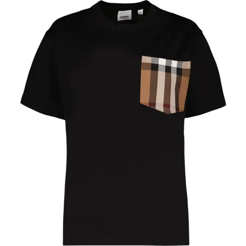 Vintage Check Pocket T-shirt , Damen, Größe: M - Burberry - Modalova