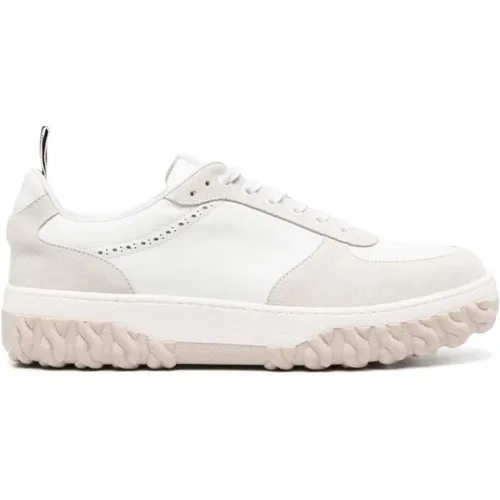 Weiße Letterman Sneakers , Herren, Größe: 40 1/2 EU - Thom Browne - Modalova