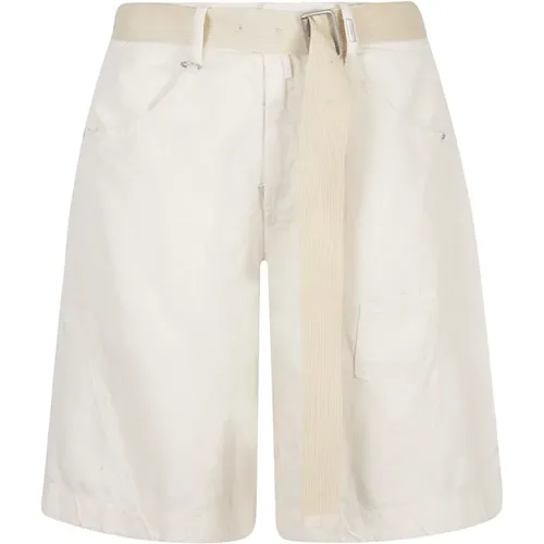 Weiche Pform Leinen und Baumwolle Bermuda Shorts , Damen, Größe: XS - High - Modalova