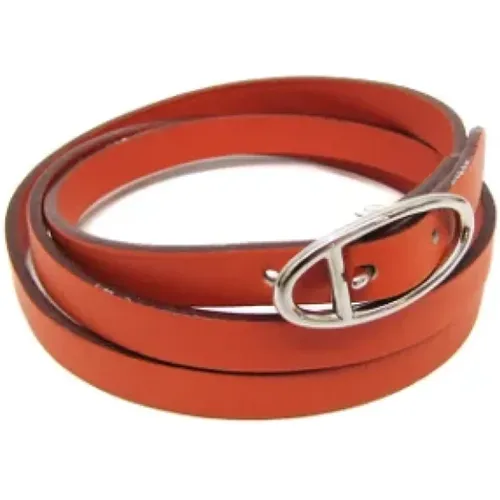 Pre-owned Leather bracelets , female, Sizes: ONE SIZE - Hermès Vintage - Modalova