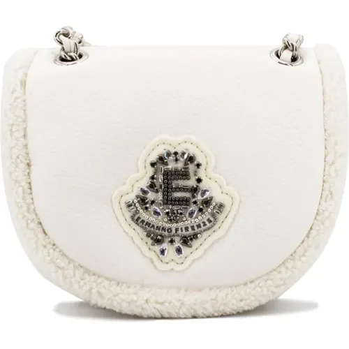 Sheepskin Mini Shoulder Bag with Fur Trim , female, Sizes: ONE SIZE - Ermanno Scervino - Modalova