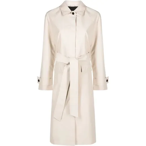 Beiger Trenchcoat Regenmantel Polyester , Damen, Größe: L - Calvin Klein - Modalova