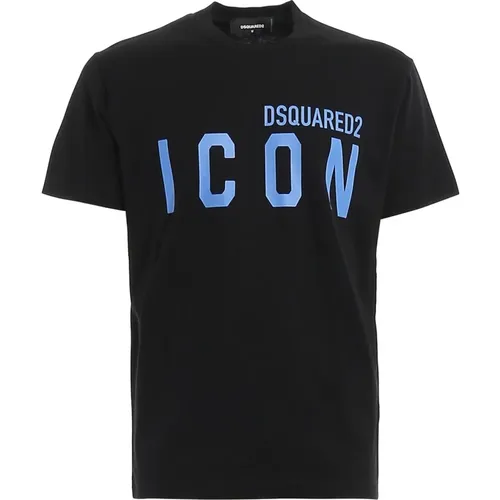 Schwarzes Cool Fit T-Shirt , Herren, Größe: M - Dsquared2 - Modalova