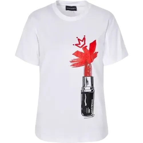 BCO Lipstick T-Shirt - Herbst/Winter Kollektion - Emporio Armani - Modalova