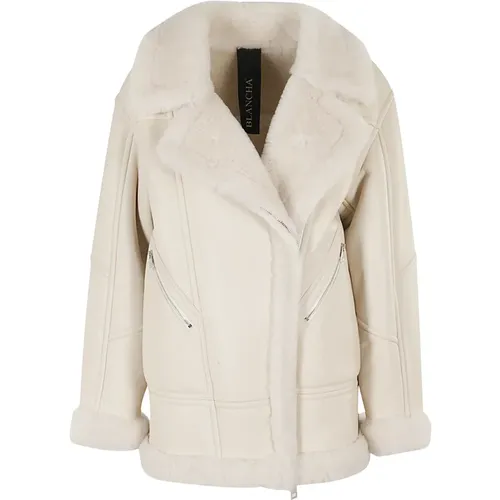 Shearling Winter Jacket , female, Sizes: S - Blancha - Modalova