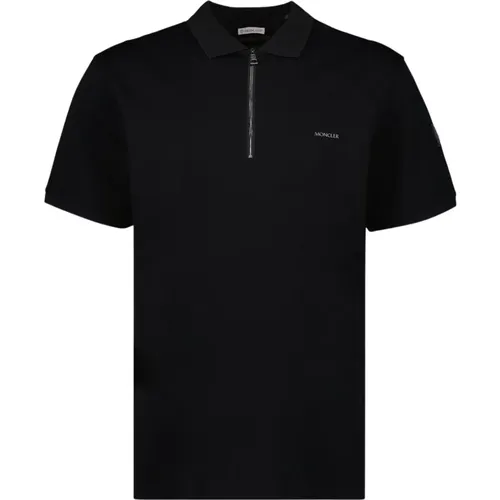 Zip Polo Shirt Klassisch Kurzarm - Moncler - Modalova
