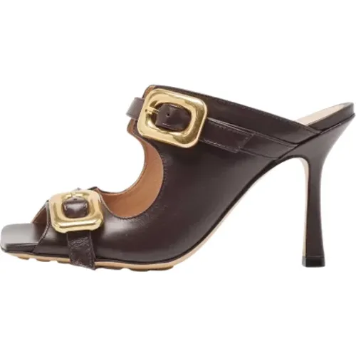 Pre-owned Leather sandals , female, Sizes: 3 UK - Bottega Veneta Vintage - Modalova