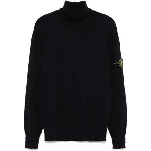 Pullover Sweater in Navy , male, Sizes: M, L, XL, S - Stone Island - Modalova