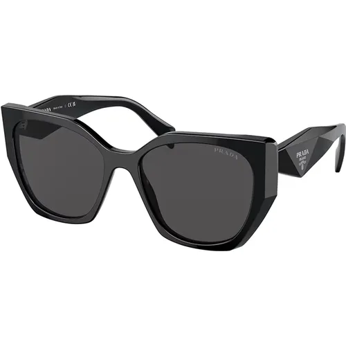 Stilvolle Sonnenbrille Schwarz Dunkelgrau - Prada - Modalova