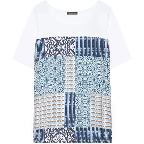 Ethno Print T-Shirt , Damen, Größe: L - Fiorella Rubino - Modalova