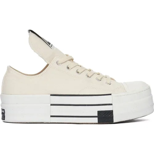 Canvas Lace-up Sneakers , male, Sizes: 3 UK, 3 1/2 UK - Rick Owens - Modalova