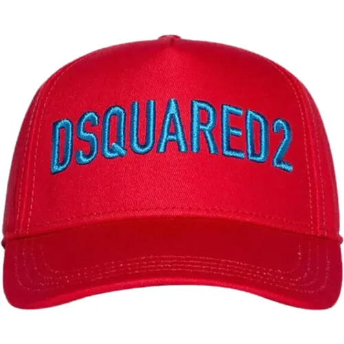 Roter Hut mit Logo-Stickerei , unisex, Größe: L - Dsquared2 - Modalova