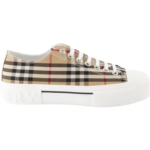 Checkered Lace-Up Sneakers , male, Sizes: 9 UK, 8 UK, 6 UK, 7 1/2 UK, 10 UK, 8 1/2 UK, 7 UK - Burberry - Modalova