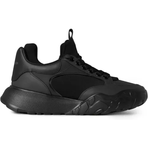 Schwarze Hybrid-Sneakers Gummisohle Leder - alexander mcqueen - Modalova