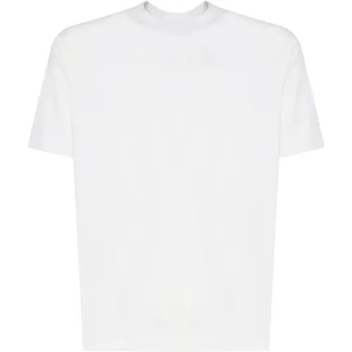 Weiße Baumwoll-T-Shirt Rundhals Kurzarm , Herren, Größe: S - Emporio Armani - Modalova