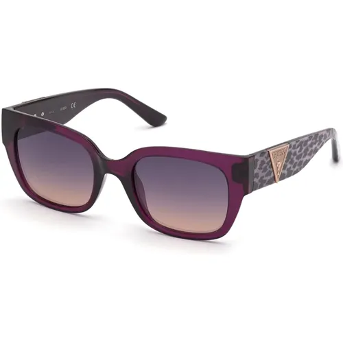 Stilvolle Sonnenbrille mit violetten Gläsern , Damen, Größe: 53 MM - Guess - Modalova