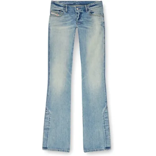 Blaue Gewaschene Denim Bootcut Jeans , Herren, Größe: W33 - Diesel - Modalova