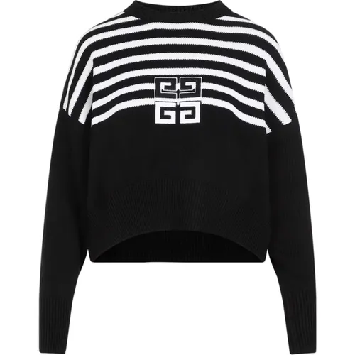 Cotton Sweater with 4G Logo , female, Sizes: M, XS, S - Givenchy - Modalova