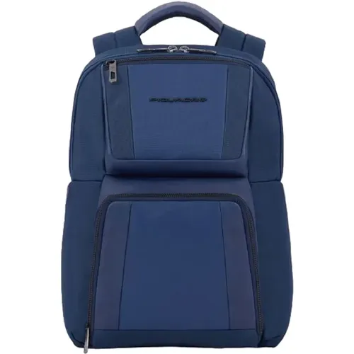 Blaue Eimer-Tasche Rucksack mit iPad-Fach , Herren, Größe: ONE Size - Piquadro - Modalova