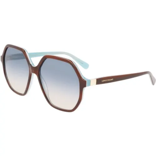 Braune Azetat Damen Sonnenbrille , Damen, Größe: 58 MM - Longchamp - Modalova