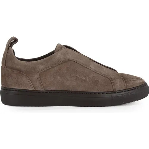 Wildleder Slip-On Sneakers Erhöhen Stil , Herren, Größe: 40 EU - Doucal's - Modalova