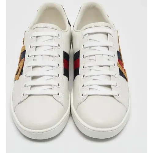 Pre-owned Leather sneakers , female, Sizes: 3 UK - Gucci Vintage - Modalova