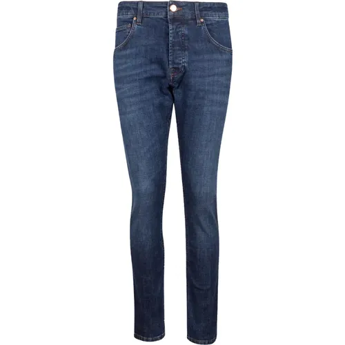 Slim Fit Dunkelblaue Jeans , Herren, Größe: W30 - Don The Fuller - Modalova