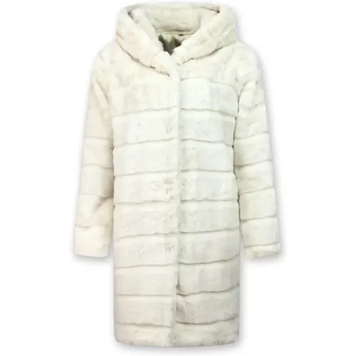 Damen Pelzjacke - Jacke mit weißem Pelz , Damen, Größe: M/L - Gentile Bellini - Modalova