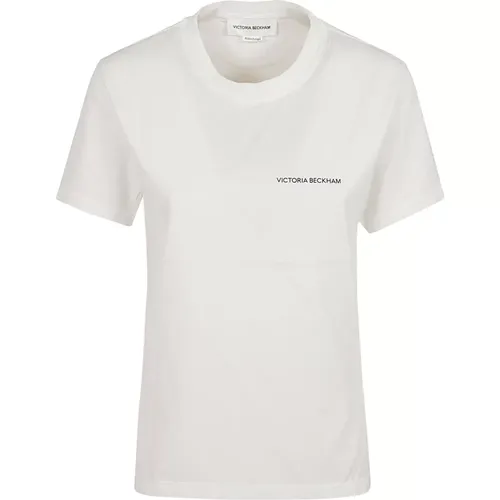 Weißes T-Shirt für Frauen - Victoria Beckham - Modalova