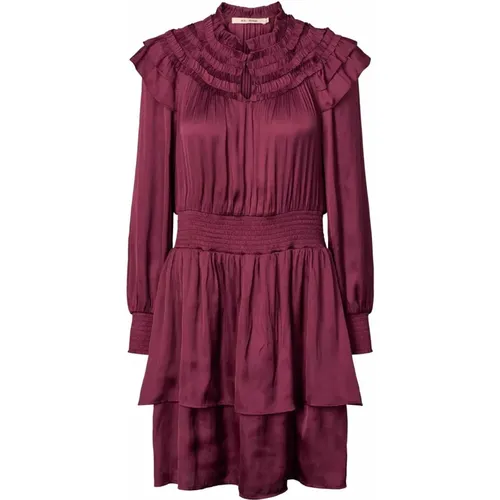 Flori Kleid mit Rüschen und Smock , Damen, Größe: L - RUE de FEMME - Modalova