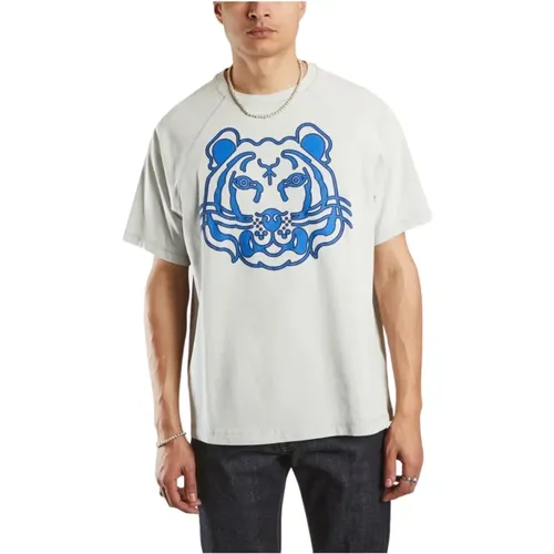 Oversized K-Tiger Raglan Naht T-shirt , Herren, Größe: S - Kenzo - Modalova