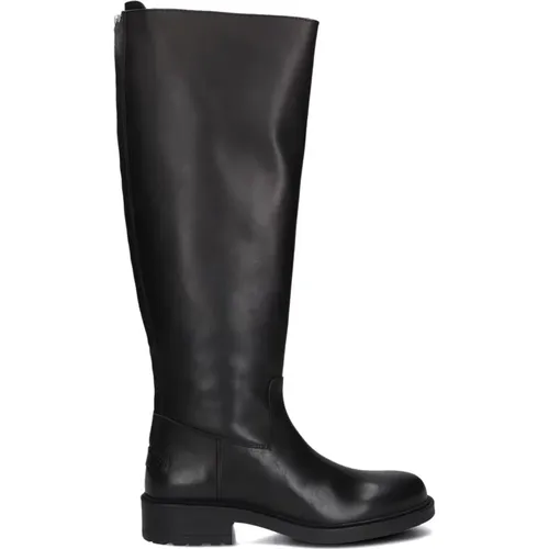 Schwarze Leder Damenstiefel Dean Tala , Damen, Größe: 38 EU - Shabbies - Modalova