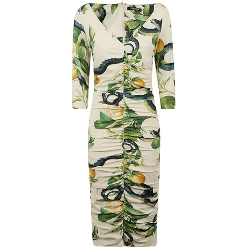 Ivory Dress for Women , female, Sizes: S, XS, L - Roberto Cavalli - Modalova
