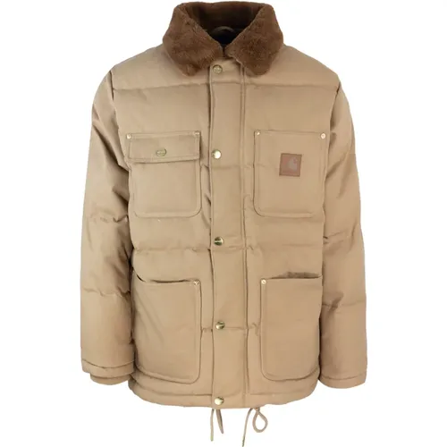 Waterproof Canvas Jacket with Fur Collar , male, Sizes: M, S, XL, L - Carhartt WIP - Modalova