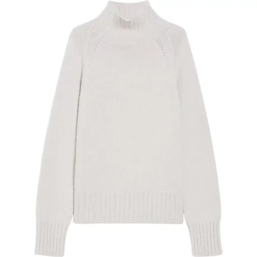 Beiger Raglan-Pullover mit hohem Kragen , Damen, Größe: L - Max Mara - Modalova