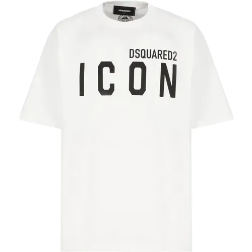 T-shirt with logo print , male, Sizes: S - Dsquared2 - Modalova