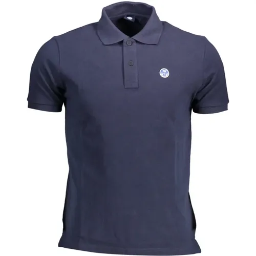 Blau Polo Shirt Slim Fit , Herren, Größe: XL - North Sails - Modalova