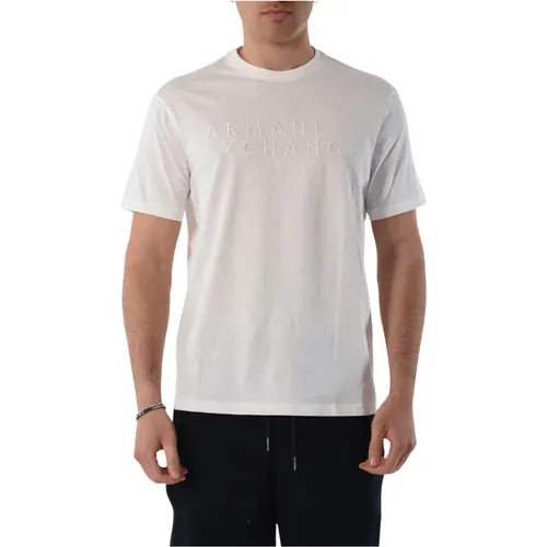 Baumwoll-T-Shirt mit Frontlogo , Herren, Größe: S - Armani Exchange - Modalova