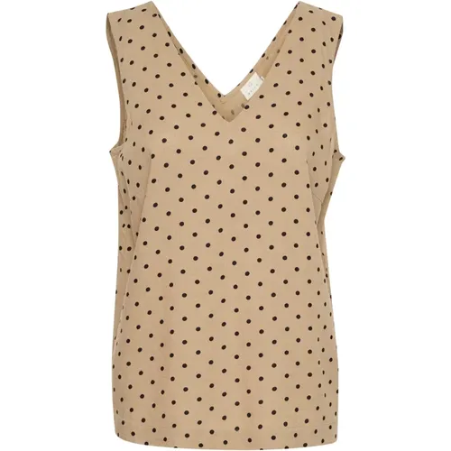 Polka Dot Top , female, Sizes: XL, M, 2XL, L, 3XL - Kaffe - Modalova