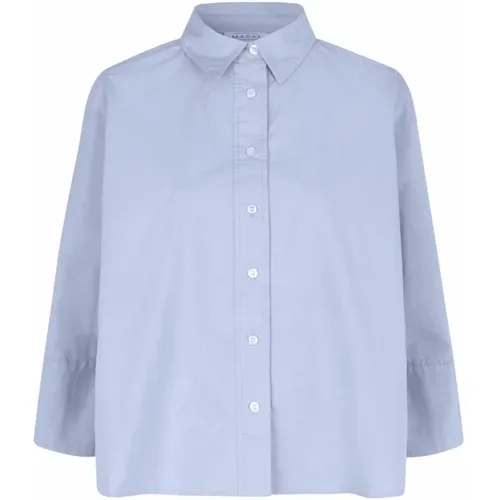 Smart Shirt with ¾ Sleeves and Button Closure , female, Sizes: L, 2XL - Masai - Modalova