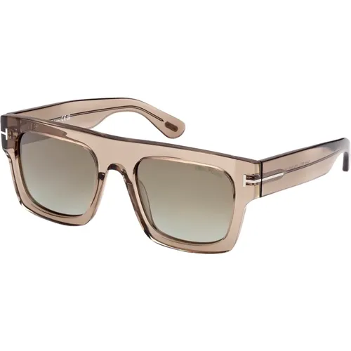 Transparent /Green Sunglasses , unisex, Sizes: 53 MM - Tom Ford - Modalova