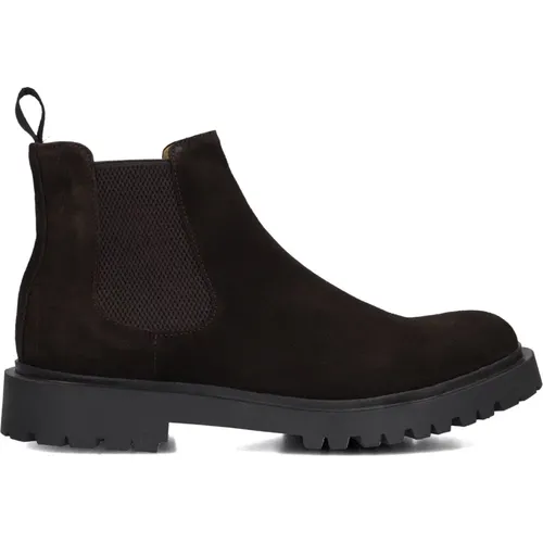 Braune Wildleder Chelsea Boots 7327 , Herren, Größe: 42 EU - Stefano Lauran - Modalova