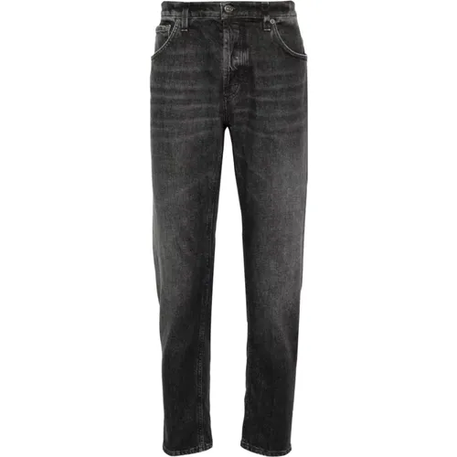 Schwarze Stretch-Baumwoll-Brighton-Jeans , Herren, Größe: W29 - Dondup - Modalova