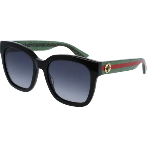 Stilvolle Sonnenbrille Gg0034Sn Farbe 002,Schwarz/Graue Sonnenbrille,Stilvolle Sonnenbrille Schwarz Gg0034Sn - Gucci - Modalova