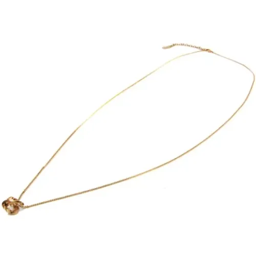 Pre-owned Metal necklaces , female, Sizes: ONE SIZE - Yves Saint Laurent Vintage - Modalova