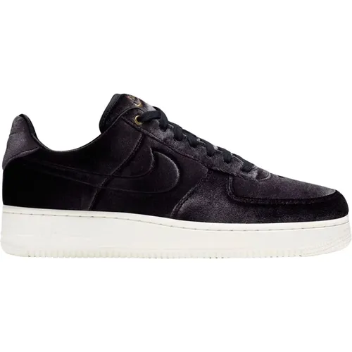 Premium Velour Schwarz Air Force 1 , Herren, Größe: 43 EU - Nike - Modalova