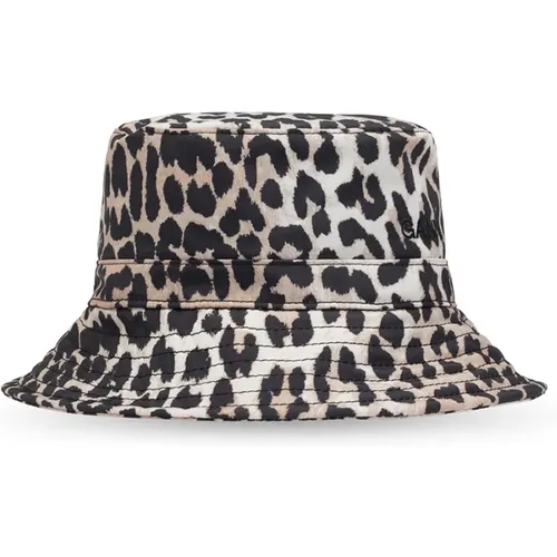 Patterned hat , female, Sizes: S/M - Ganni - Modalova
