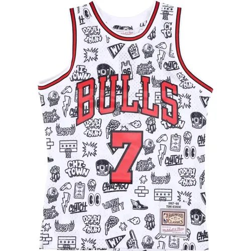 Chicago Bulls Tank Top Toni Kukoc , Herren, Größe: L - Mitchell & Ness - Modalova