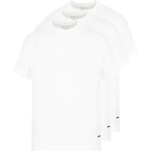 Weißes Baumwoll-T-Shirt-Set , Damen, Größe: S - Jil Sander - Modalova